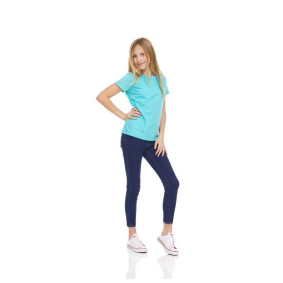 Pink Angel Girls' Tees, 8-Pack 100% Cotton Plain Solid Color Girls Tee Size 7-8 - Picture 2 of 3